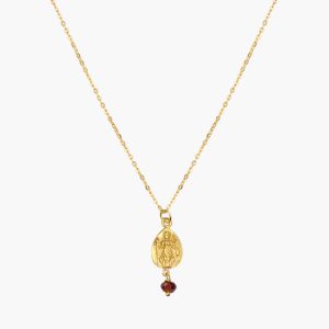 Kali Garnet Drop Necklace
