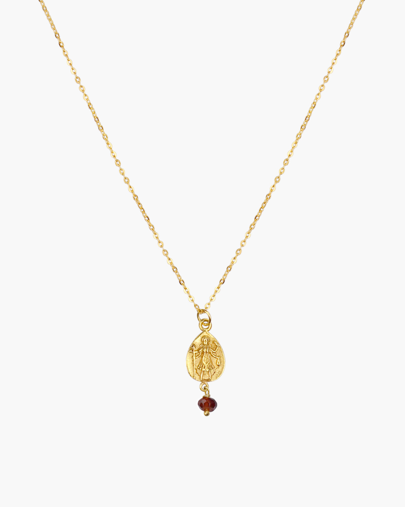 Kali Garnet Drop Necklace