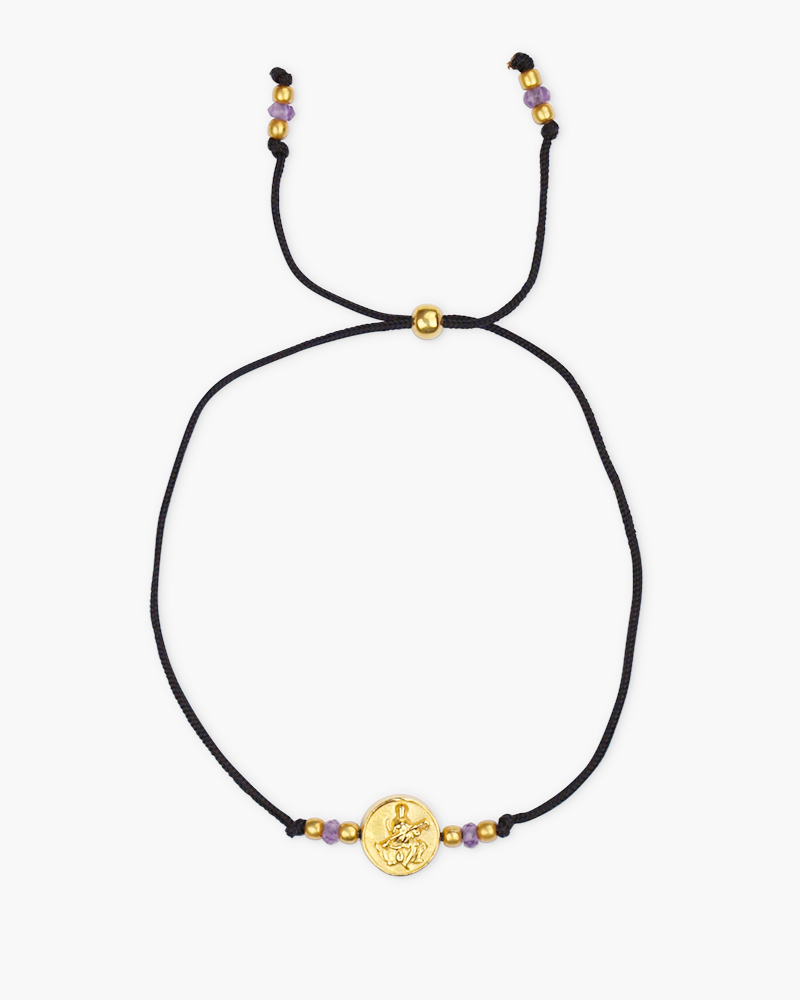 Saraswati Amethyst String Bracelet
