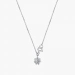 Lakshmi Crystal Drop Necklace Silver